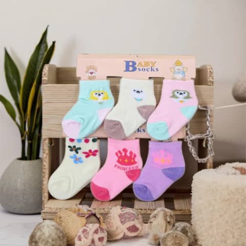 Chaussette bébé - Motifs mignons & confortables